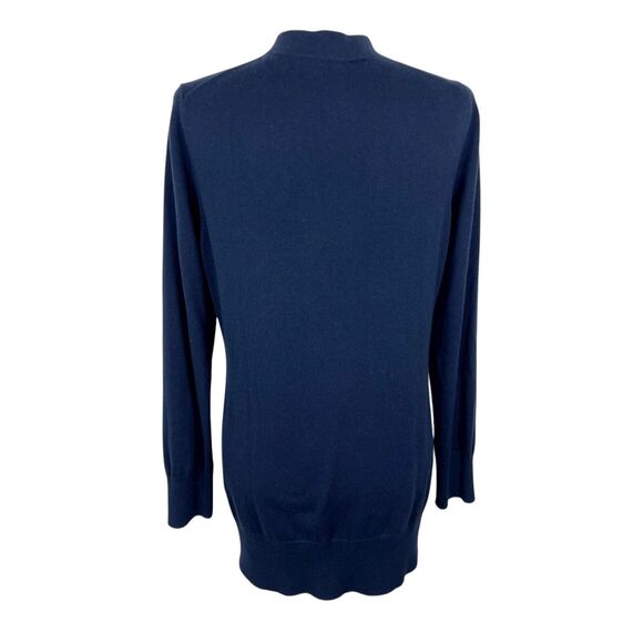 Brooks Brothers Sweater Women Large Navy Knit Cotton Cashmere Button Up Cardigan - Picture 3 of 15